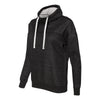 J. America Women's Black Melange Fleece Cowlneck Pullover