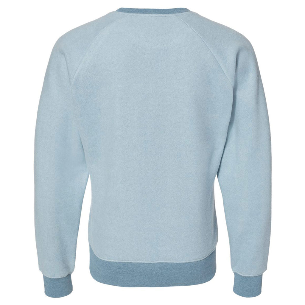 J. America Women's Chambray Heather Flip Side Fleece Crewneck Pullover