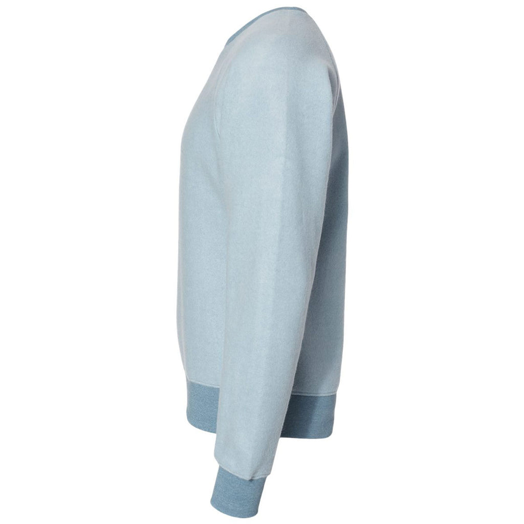 J. America Women's Chambray Heather Flip Side Fleece Crewneck Pullover