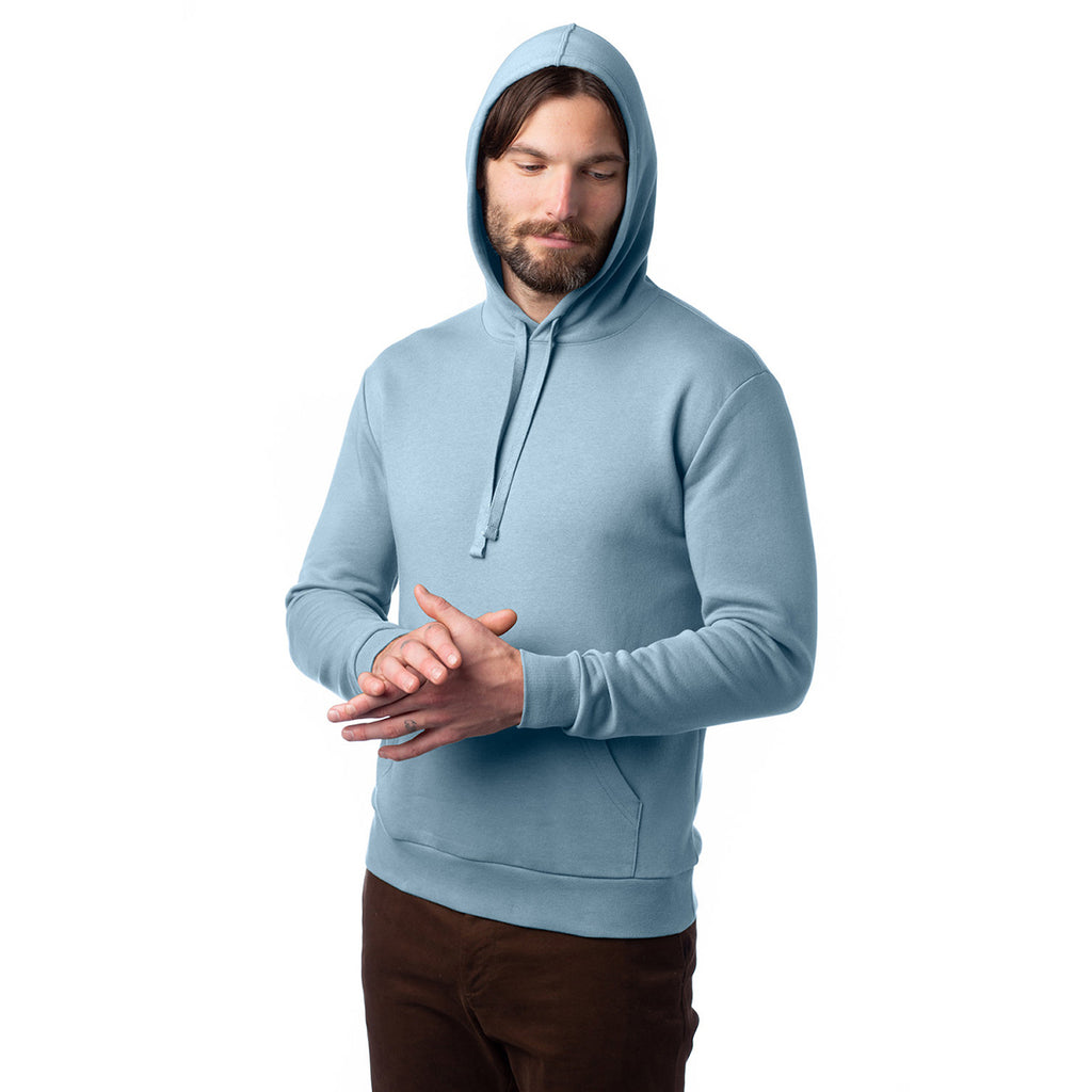 Alternative Apparel Unisex Light Blue Eco-Cozy Flece Pullover Hoodie