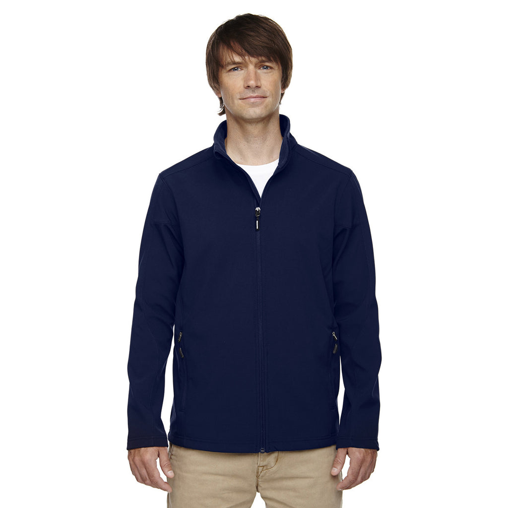 Core 365 Men's Classic Navy Cruise Two-Layer Fleece Bonded Soft Shell Jacket