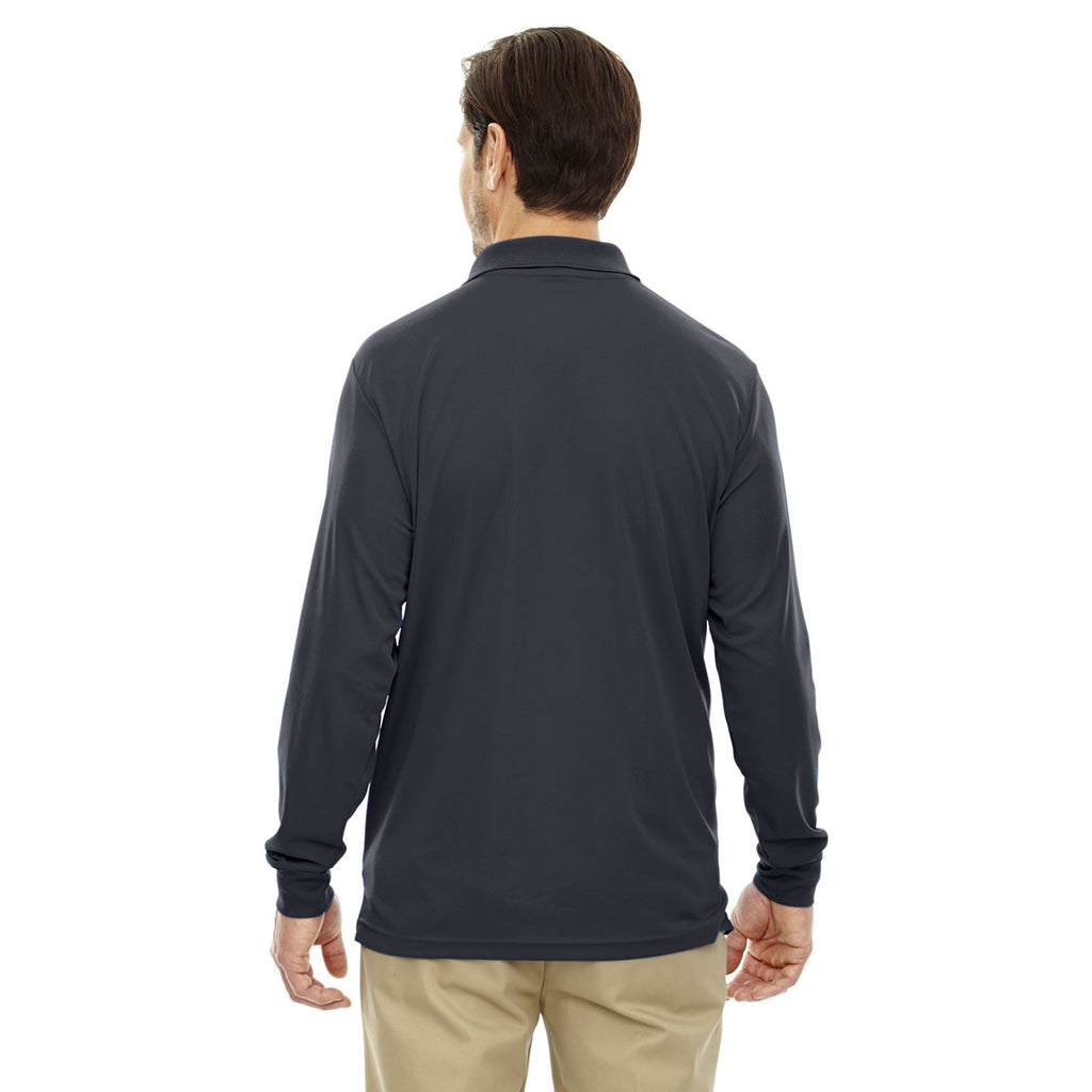 Core 365 Men's Carbon Pinnacle Performance Long-Sleeve Pique Polo