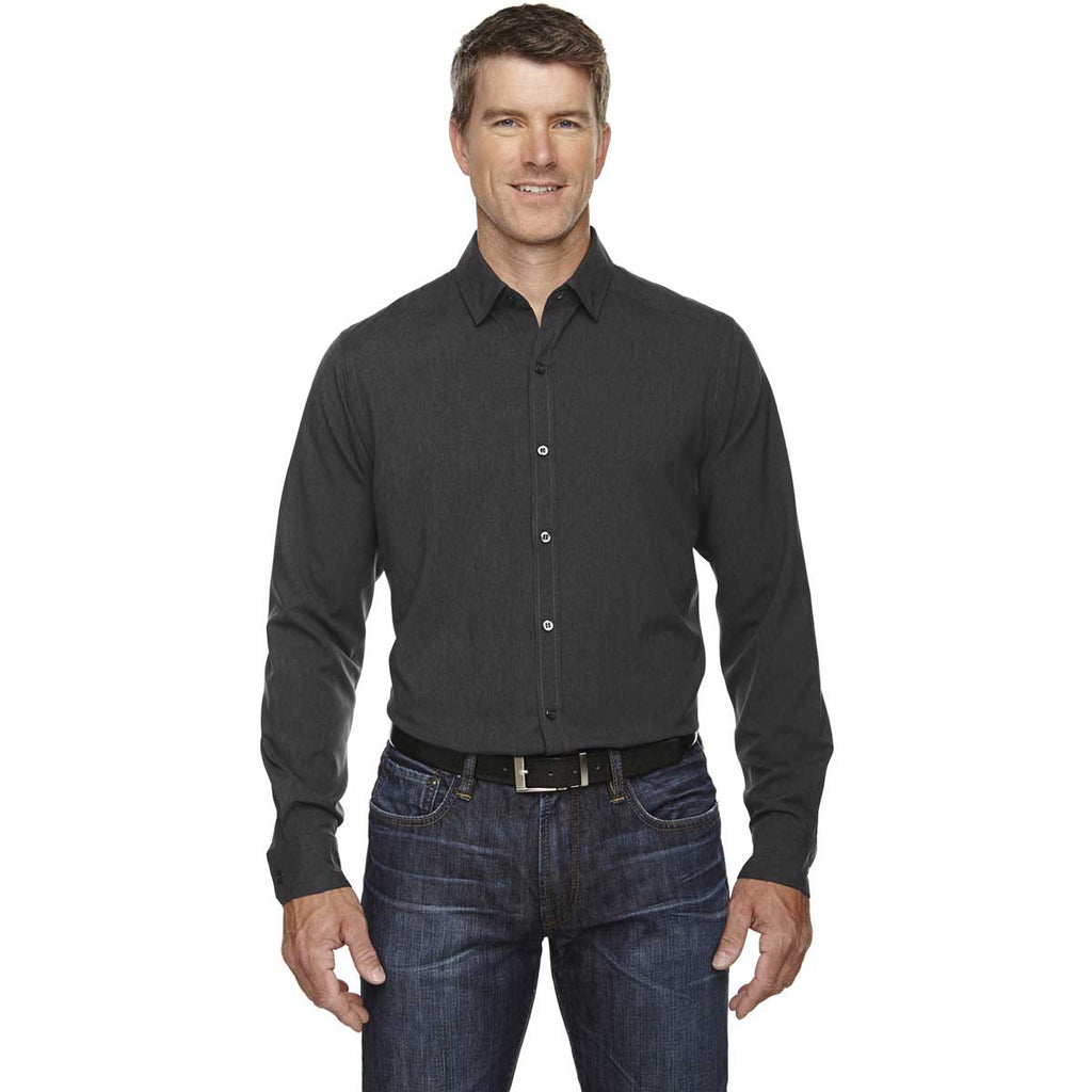 North End Men's Carbon Heather Melange Performance Shirt