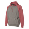 J. America Men's Smoke Heather/Simply Red Heather Vintage Heather Hooded Sweatshirt