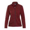 Landway Women's Heather Deep Red Summit Textured Knit Jacket