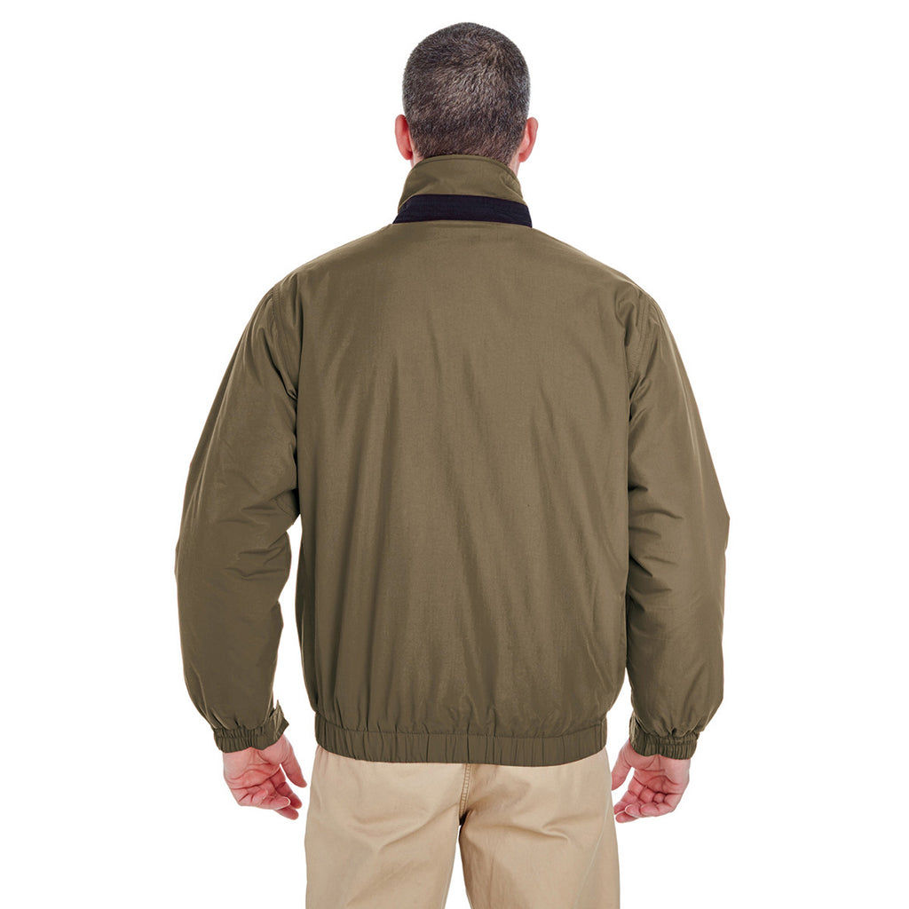 UltraClub Men's Khaki Brown/Black Adventure All-Weather Jacket