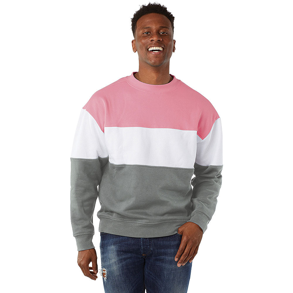 Charles River Unisex Blush/White/Light Grey Westerly Crew