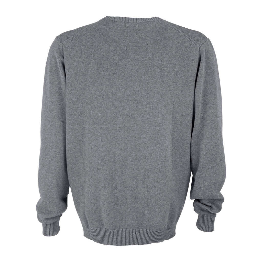 Vantage Men's Grey Heather Clubhouse V-Neck Sweater