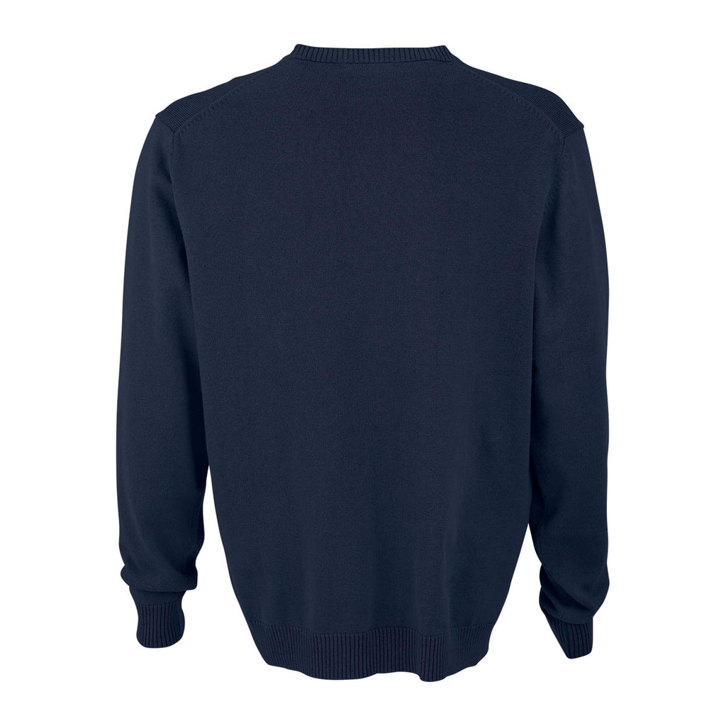 Vantage Men's Navy Clubhouse V-Neck Sweater