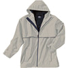 Charles River Men's Taupe/Navy New Englander Rain Jacket