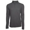 Charles River Men's Charcoal Waffle Quarter Zip Pullover