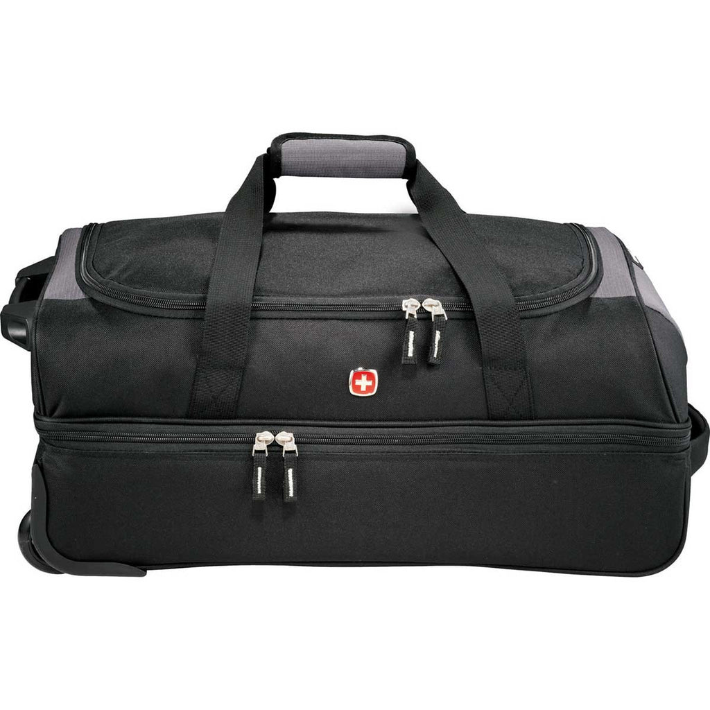 Wenger Black 22" Drop Bottom Wheeled Duffel Bag