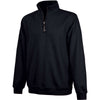 Charles River Unisex Black Crosswind Quarter Zip Sweatshirt