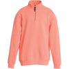 Charles River Unisex Bright Coral Crosswind Quarter Zip Sweatshirt