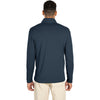 Charles River Men's Heather Navy Heathered Eco-Logic Stretch Quarter Zip