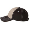 Sportsman Khaki/Black Tri-Color Cap