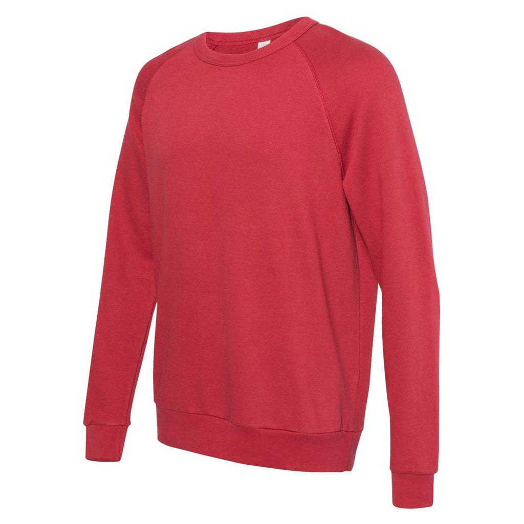 Alternative Apparel Men's Faded Red Champ Lightweight Washed French Terry Pullover