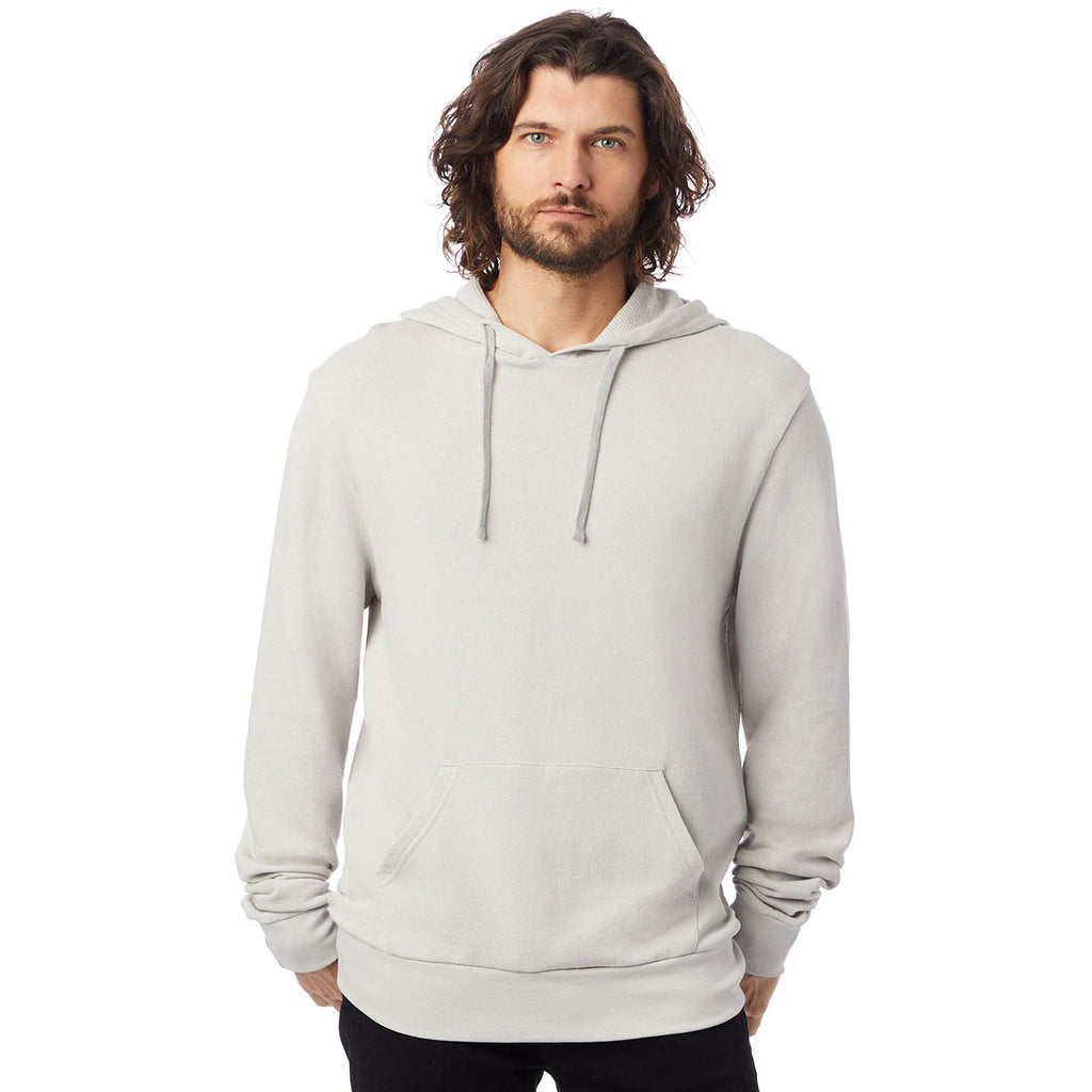 Alternative Unisex Light Grey Challenger Washed French Terry Hooded Pullover Sweatshirt