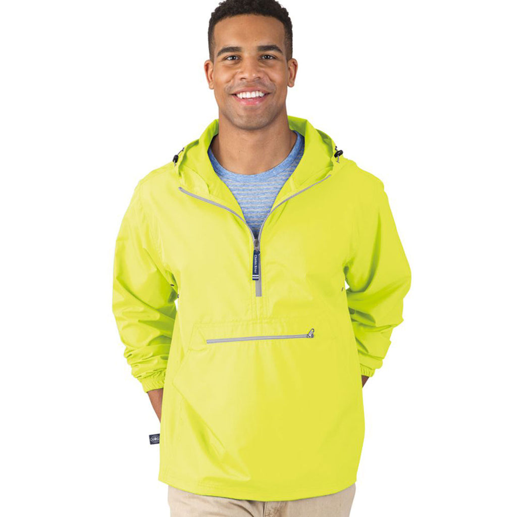 Charles River Men's Neon Yellow Pack-N-Go Pullover