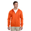 Jerzees Men's Safety Orange 8 Oz. Nublend Fleece Full-Zip Hood