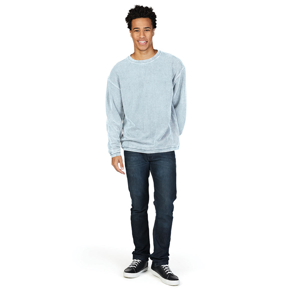 Charles River Men's Chambray Camden Crew Neck Sweatshirt