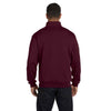 Jerzees Men's Maroon 8 Oz. Nublend Quarter-Zip Cadet Collar Sweatshirt