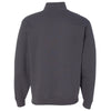 Jerzees Men's Charcoal Grey Nublend Cadet Collar Quarter-Zip Sweatshirt