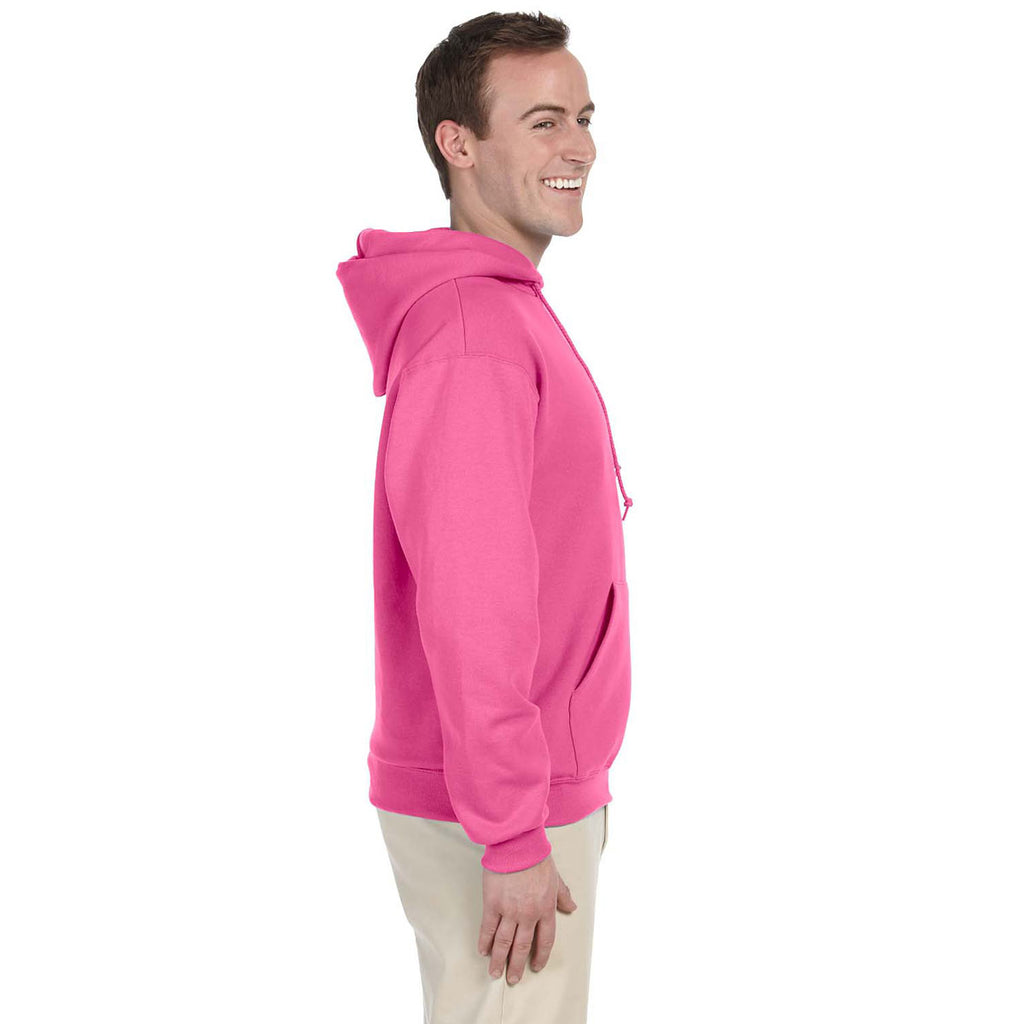 Jerzees Men's Neon Pink 8 Oz. Nublend Fleece Pullover Hood