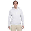 Jerzees Men's White 8 Oz. Nublend Fleece Pullover Hood