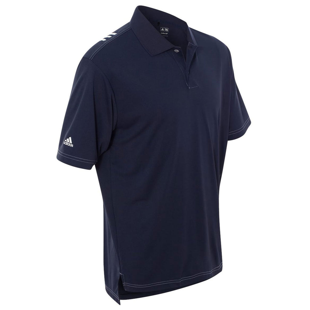 adidas Golf Men's Navy/White Climalite Contrast Stitch Sport Shirt