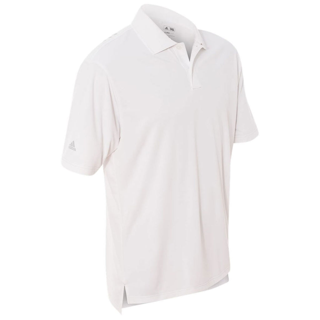 adidas Golf Men's White/Onix Chrome Climalite Contrast Stitch Sport Shirt