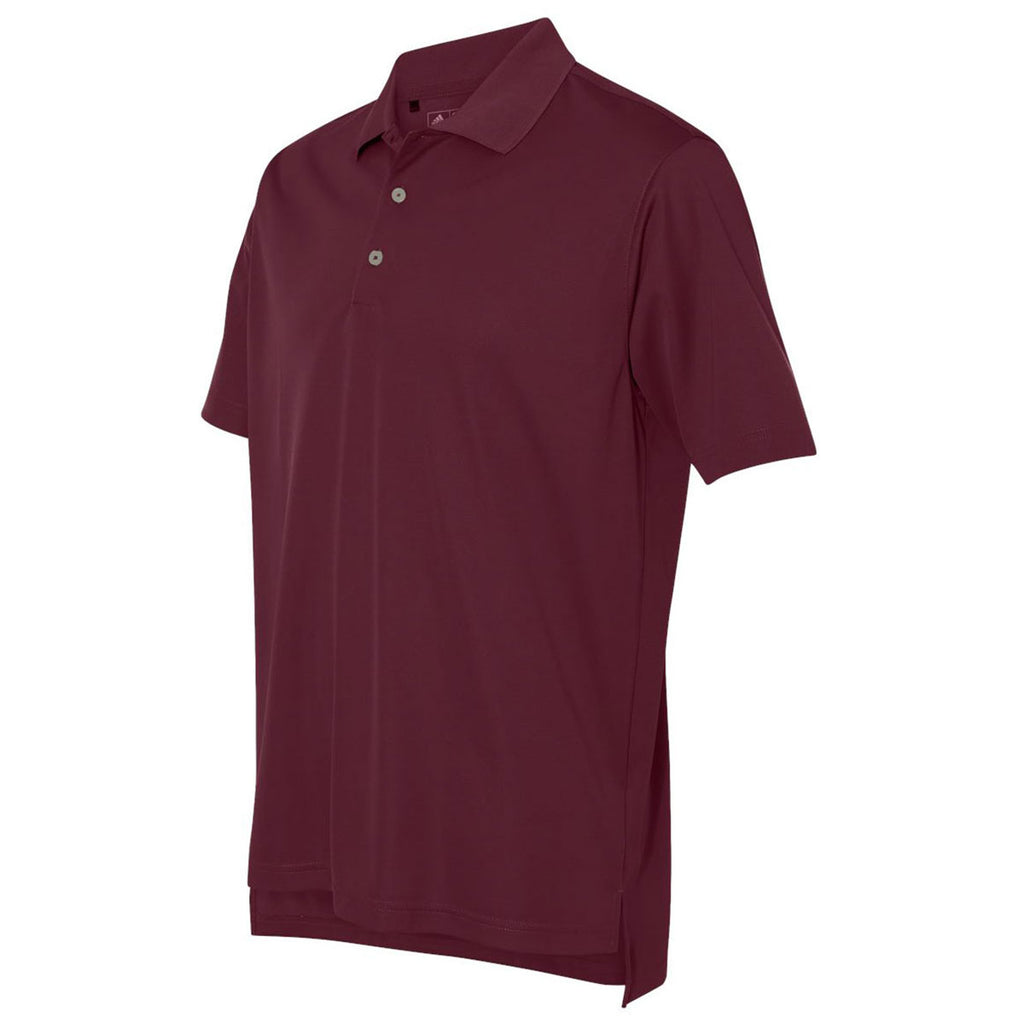 adidas Golf Men's Collegiate Burgundy/White Climalite Basic Sport Shirt