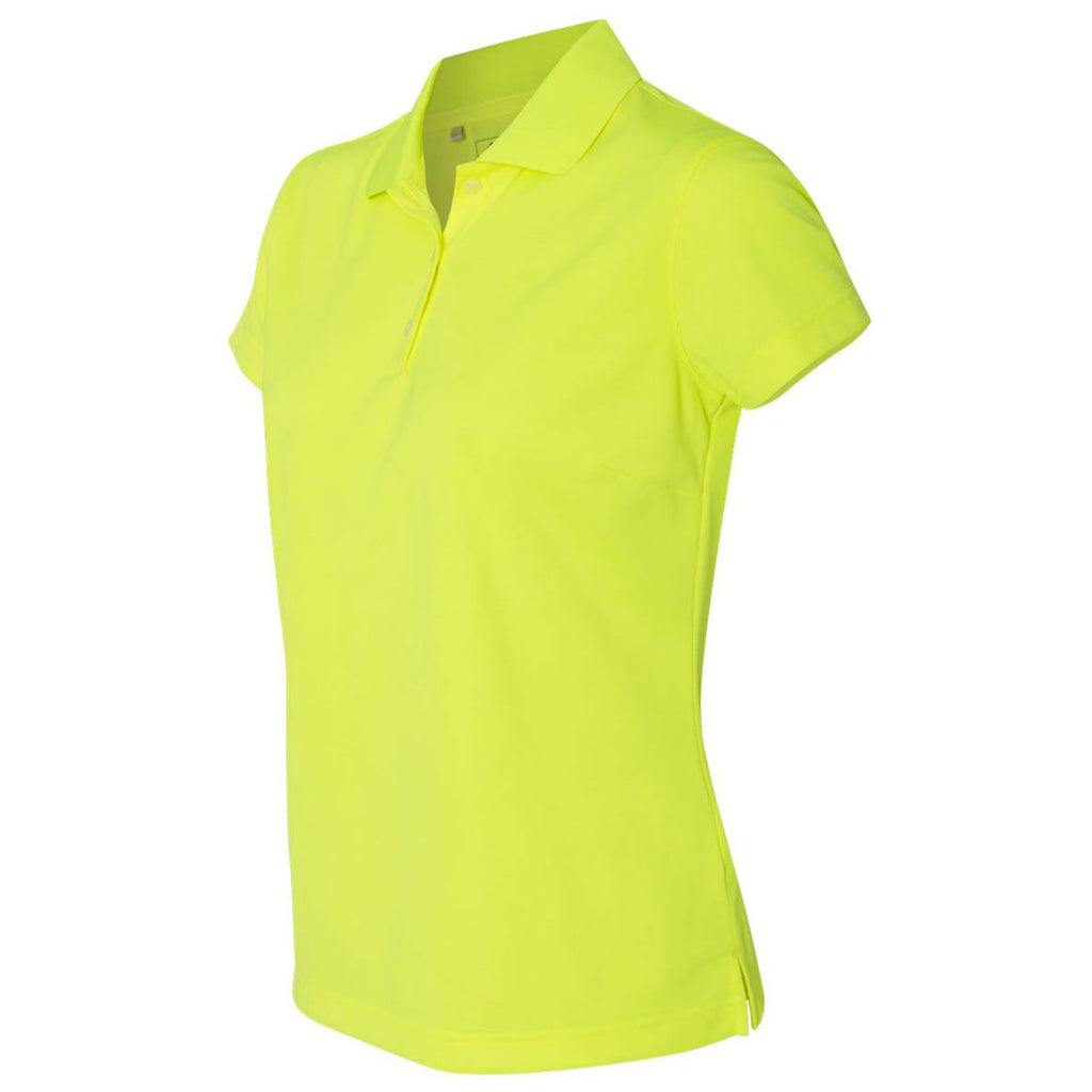 adidas Golf Women's Solar Yellow/White Climalite Basic Sport Shirt