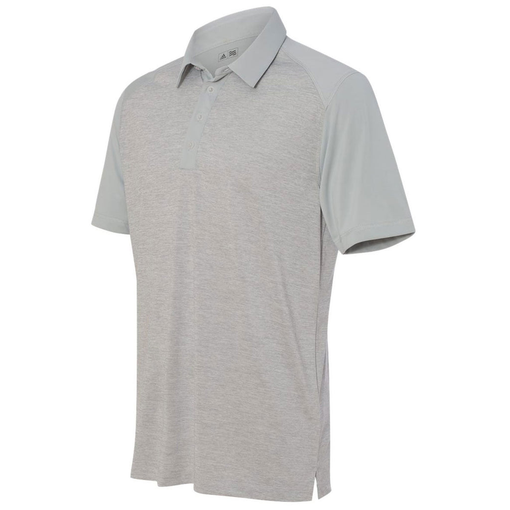 adidas Golf Men's Clear Onyx Heather/Clear Onyx Heather Block Sport Shirt