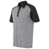 adidas Golf Men's Lead Heather/Black Heather Block Sport Shirt