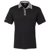 adidas Golf Men's Black/Vista Grey/White Climacool Performance Colorblock Sport Shirt