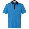 adidas Golf Men's Shock Blue/Black/White Climacool Performance Colorblock Sport Shirt