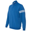 adidas Golf Men's Ultramarine/White Climalite 3-Stripes French Terry Quarter-Zip Pullover