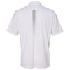 adidas Golf Men's White Gradient 3-Stripes Sport Shirt