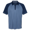 adidas Golf Men's Collegiate Navy/Tech Ink Climacool Jacquard Raglan Polo