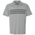 adidas Golf Men's Mid Grey/Vista Grey/Mid Grey Climacool 3-Stripe Sport Shirt