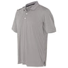 adidas Golf Men's Medium Grey Heather/Black/Mid Grey Climacool 3-Stripes Shoulder Polo