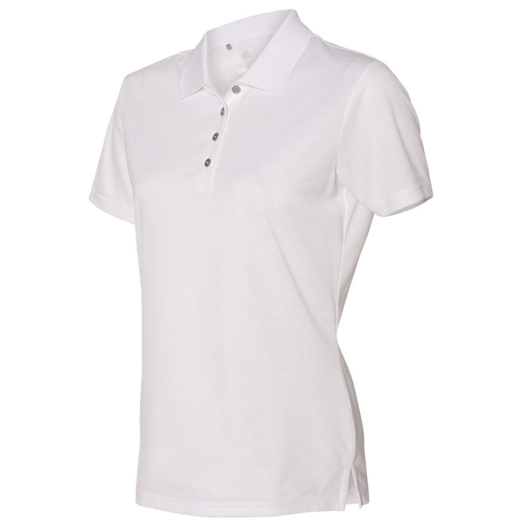 adidas Golf Women's White Shadow Stripe Sport Shirt