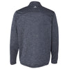 adidas Golf Men's Navy Heather/Mid Grey Brushed Terry Heather Quarter-Zip