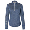 adidas Golf Women's Collegiate Royal Heather/Mid Grey Brushed Terry Heather Quarter-Zip