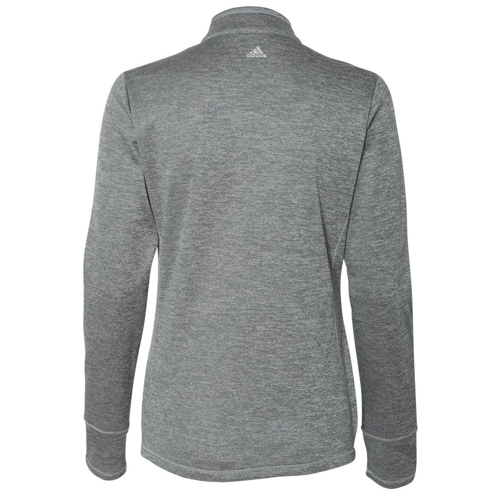 adidas Golf Women's Mid Grey Heather/Black Brushed Terry Heather Quarter-Zip