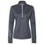 adidas Golf Women's Navy Heather/Mid Grey Brushed Terry Heather Quarter-Zip