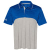 adidas Men's Collegiate Royal/Mid Grey Melange Colorblock Sport Polo