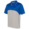 adidas Men's Collegiate Royal/Mid Grey Melange Colorblock Sport Polo