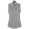 adidas Women's Grey Three Lifestyle Textured Full Zip Vest